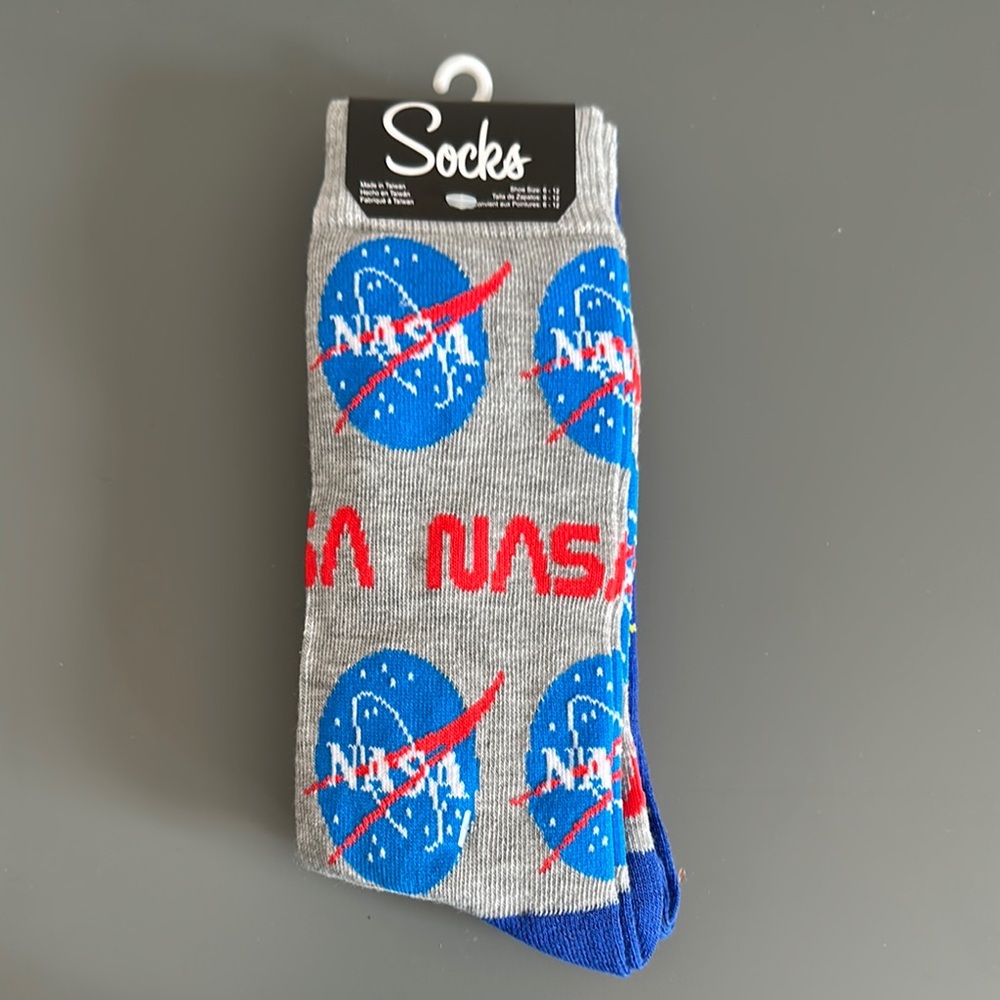 HYP Socks Space Theme NASA & Rocket Ship Socks - 2 Pair
